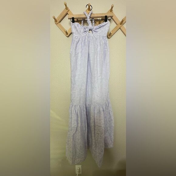 Mara Hoffman Swim Basilia Halter Maxi Dress Coverup in Lavender Sz XS - Picture 3 of 12